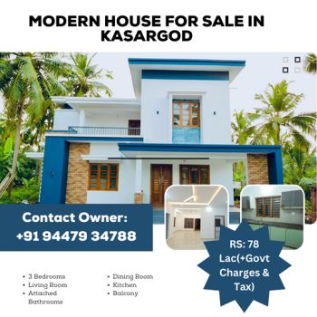 9 Cent House / Villa for Sale at Kallangal Budget -  7800000 Total